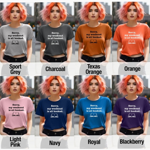 My weekend is all booked graphic adult tee shirt - Picture 4 of 5